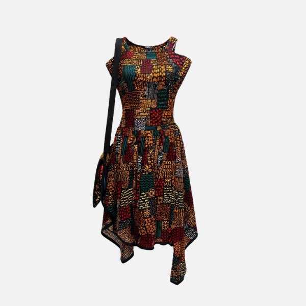 Ubuntu Patchwork Midi Dress