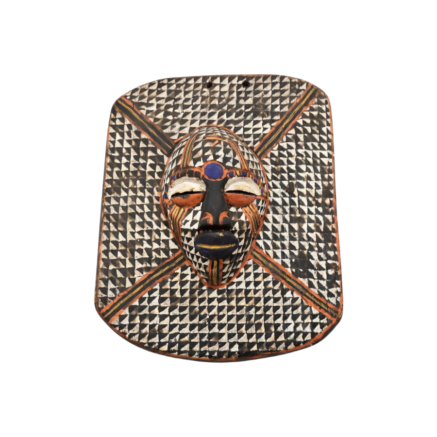 Kuba Kingdom Polychrome Ceremonial Mask — Democratic Republic of Congo